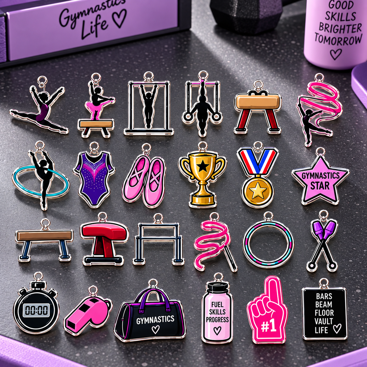 2026 Gymnastics Advent Calendar with Custom Name, 24-Day Countdown