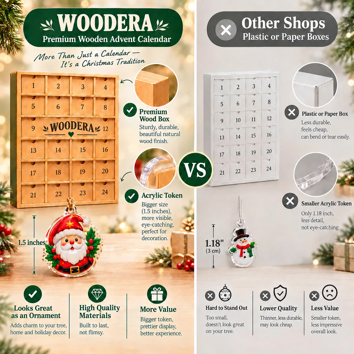 2026 Gymnastics Advent Calendar with Custom Name, 24-Day Countdown