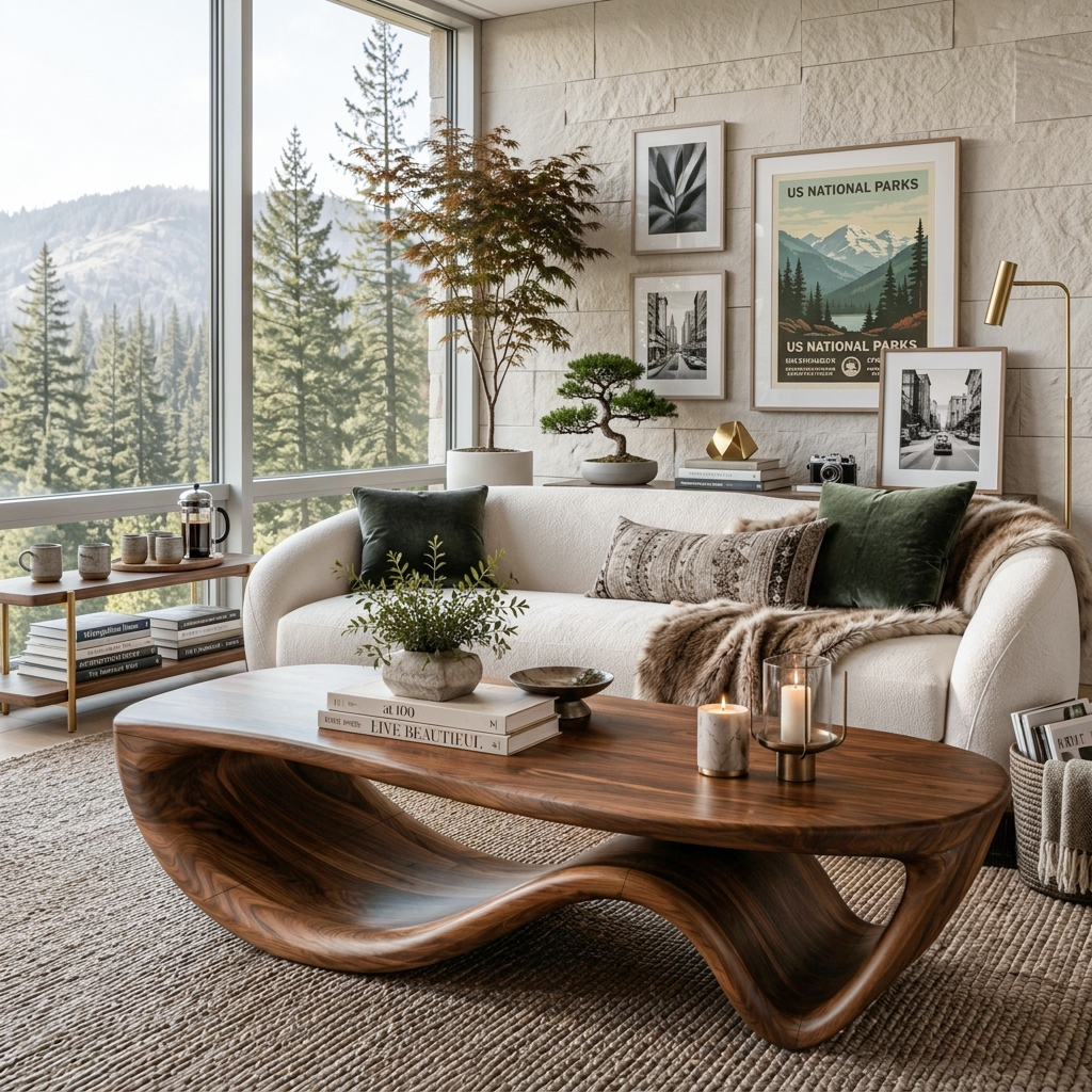 Handcrafted Coffee Table For Cozy Living Room Spaces