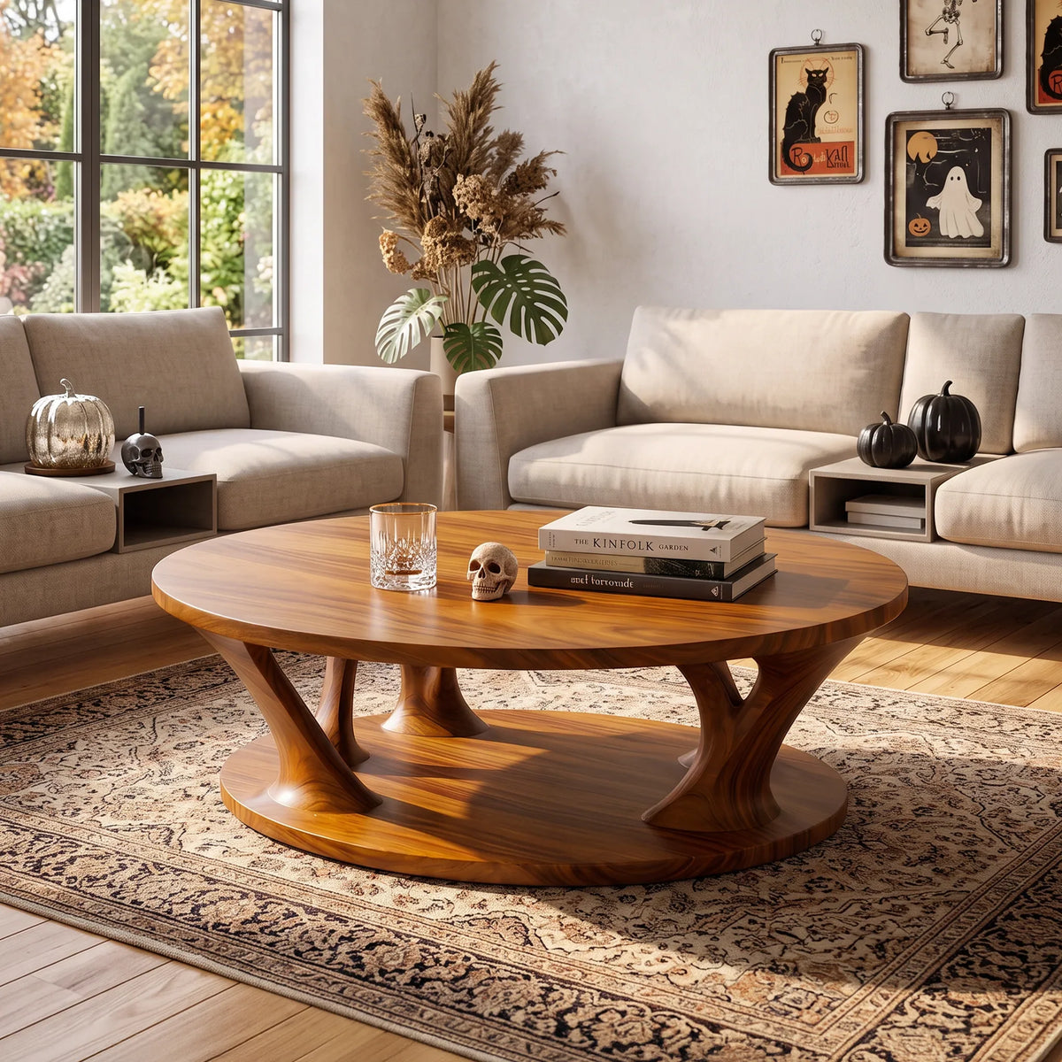Minimalist Halloween Loop Coffee Table For Autumn Interior
