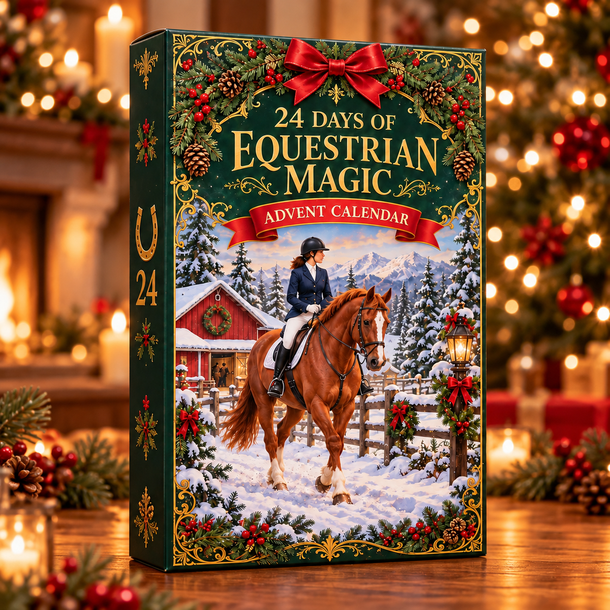 2026 Horse Advent Calendar, 24 Equestrian Christmas Ornaments, Holiday Countdown Gift for Girls and Women