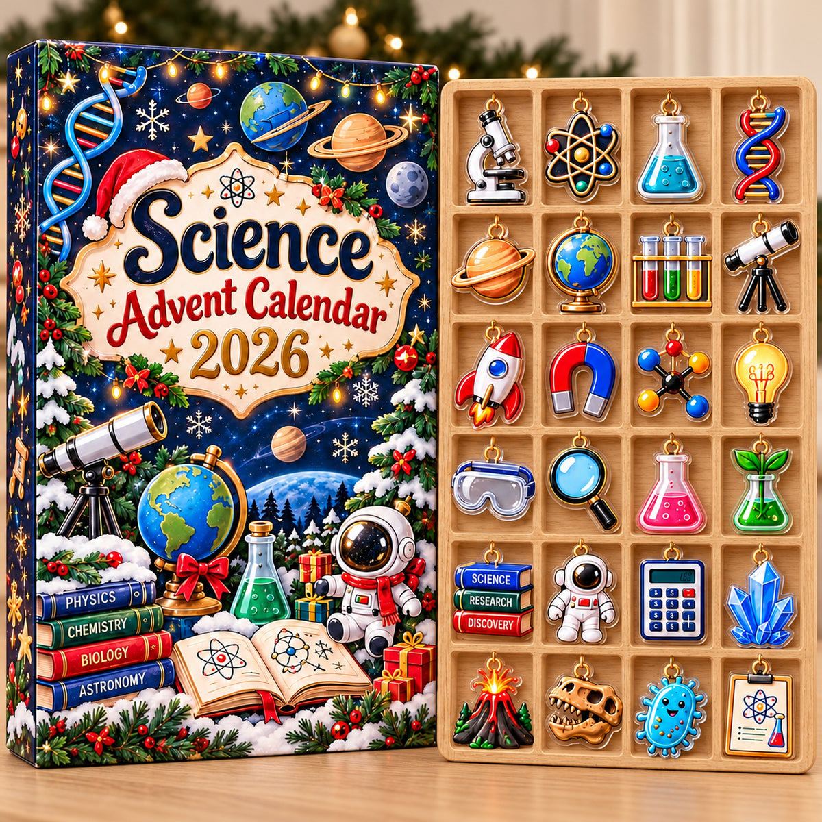 2026 Science Advent Calendar, 24 Day Christmas Countdown Box, STEM and Lab Scientist & Teacher Gift