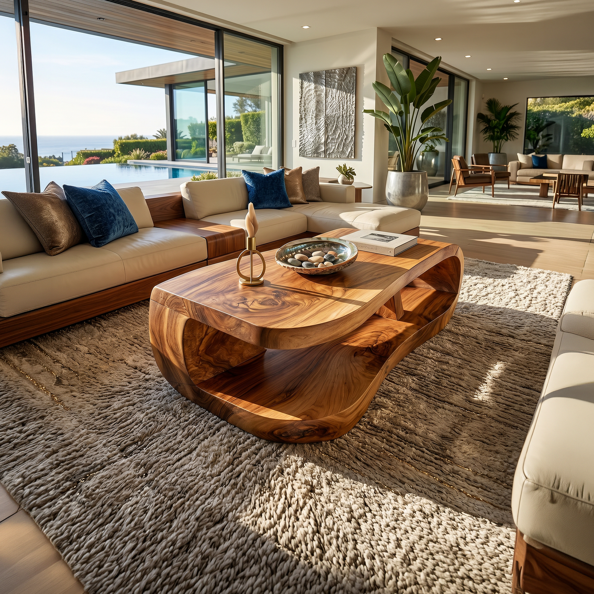 Organic Rounded Coffee Table For Modern Lounge