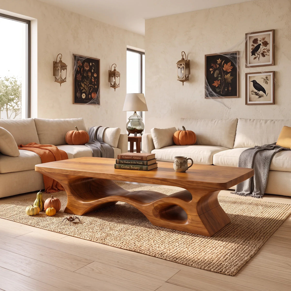 Modern Halloween Ribbon Base Table For Living Room
