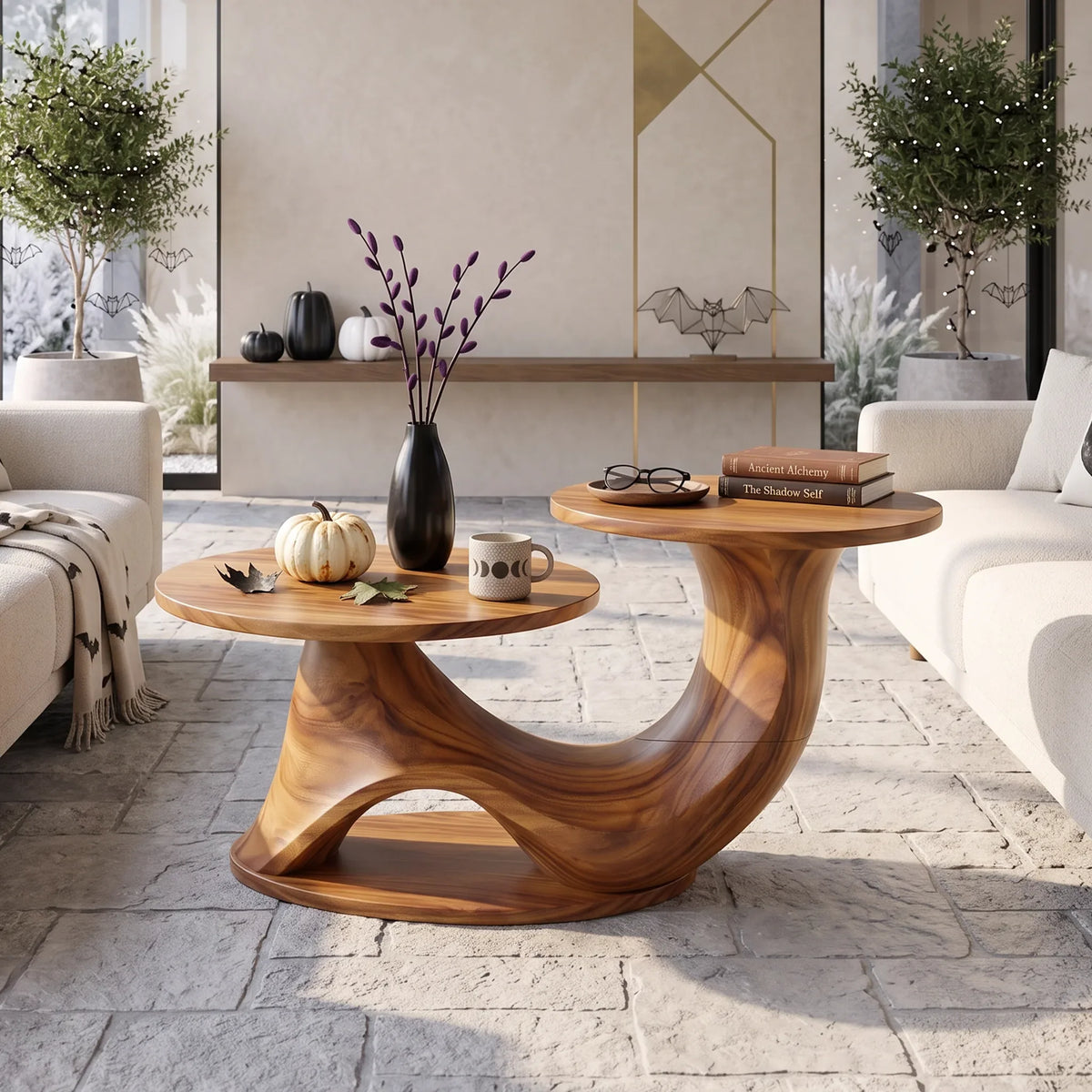 Modern Halloween Sculptural Table For Witchy Room