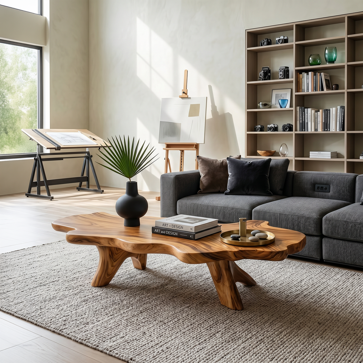 Handcrafted Low Table For Artisan Living Room