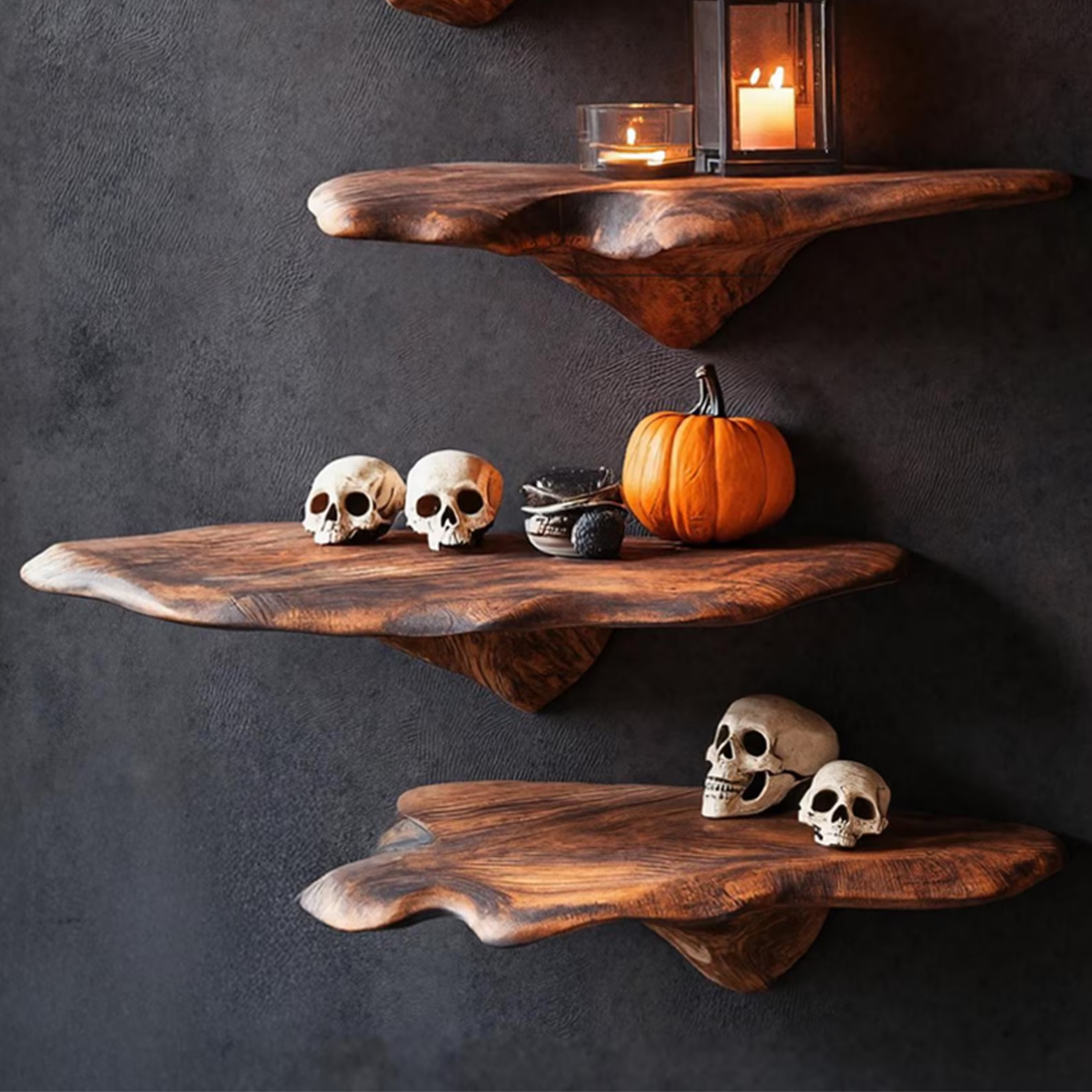 Handmade Mushroom Floating Shelf Mid Century Mushroom Wall Decor Live Edge Shelf Corner Wall Shelf Home Decor Housewarming Gift
