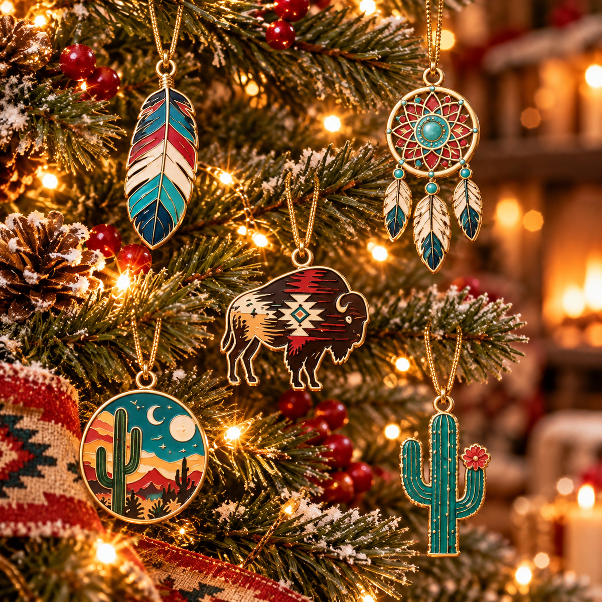 2026 Southwest Horse Advent Calendar, 24 Desert and Cactus Ornaments, Western Christmas Countdown Gift