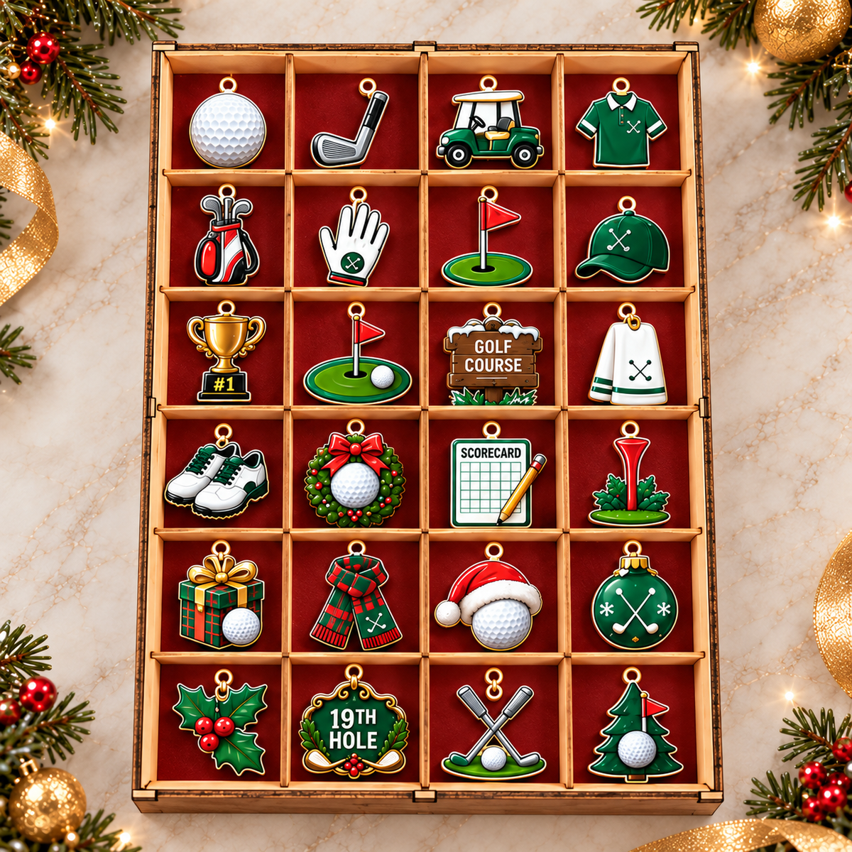 2026 Golf Advent Calendar With Custom Family Name