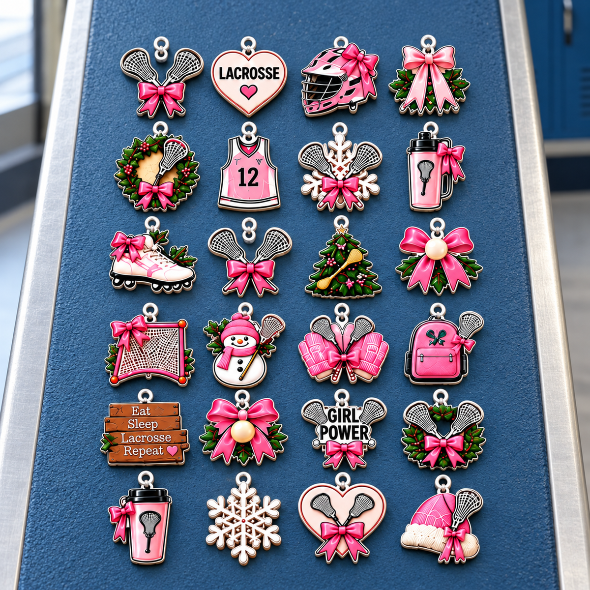 2026 Girls Lacrosse Advent Calendar with Custom Name, 24-Day Countdown