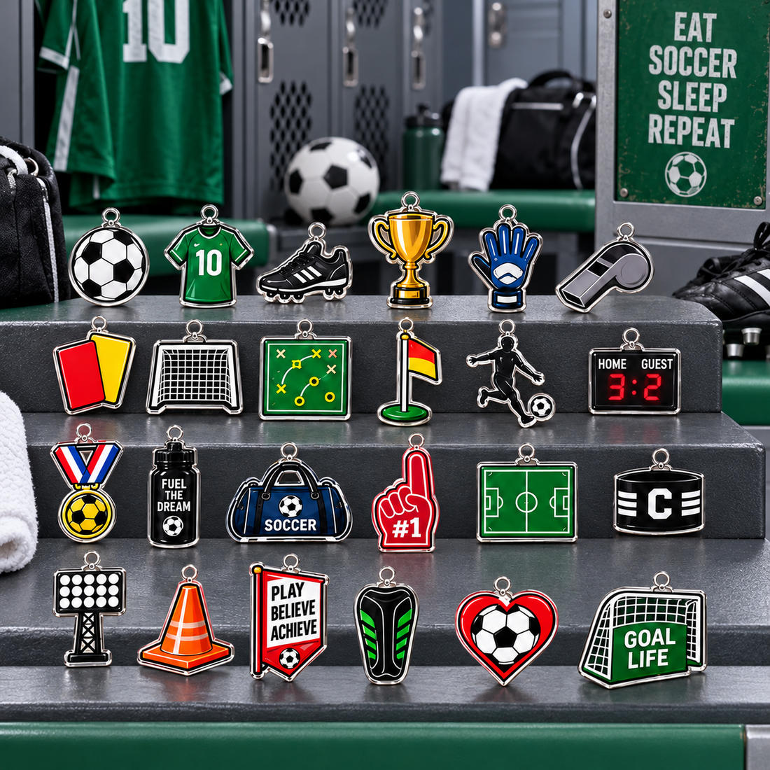 2026 Soccer Advent Calendar with Custom Name, 24-Day Countdown