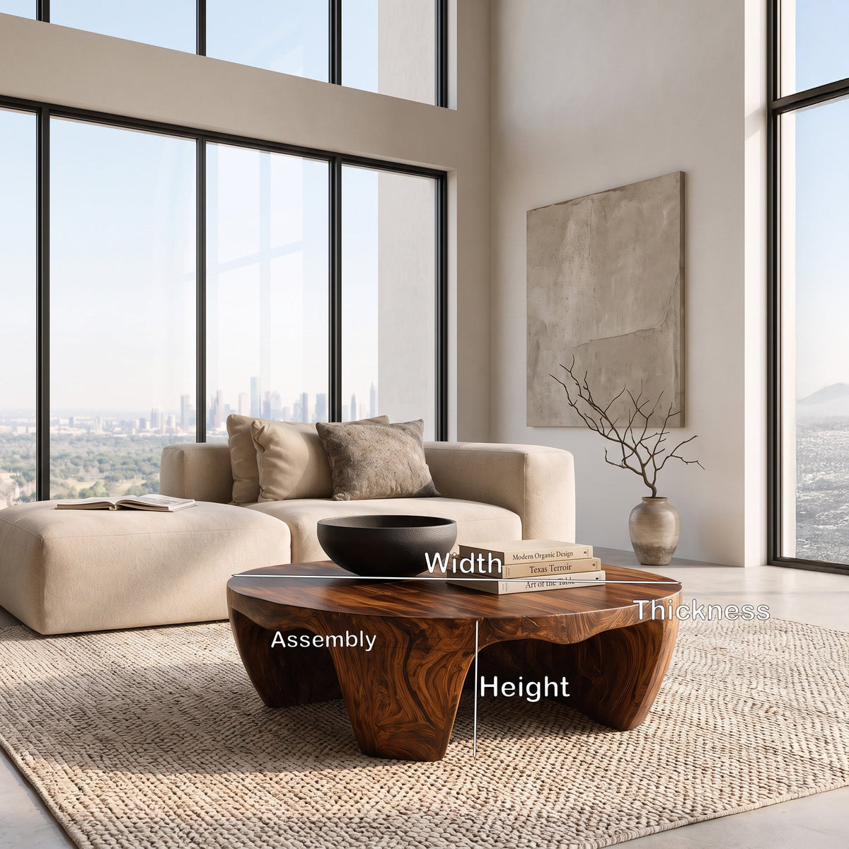 Organic Wooden Coffee Table For Home Interiors