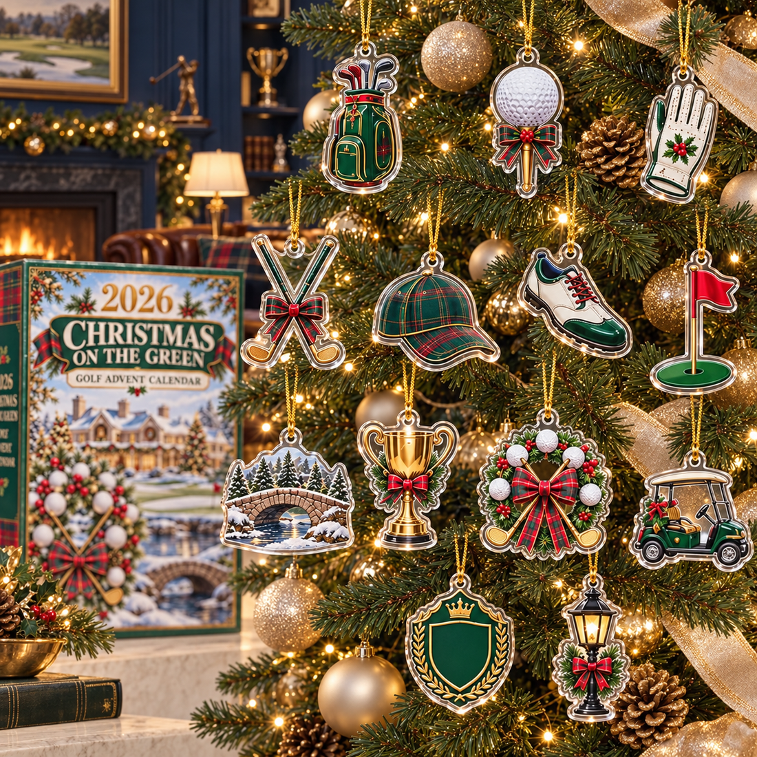 2026 Golf Christmas Advent Calendar With 24 Golf Ornaments