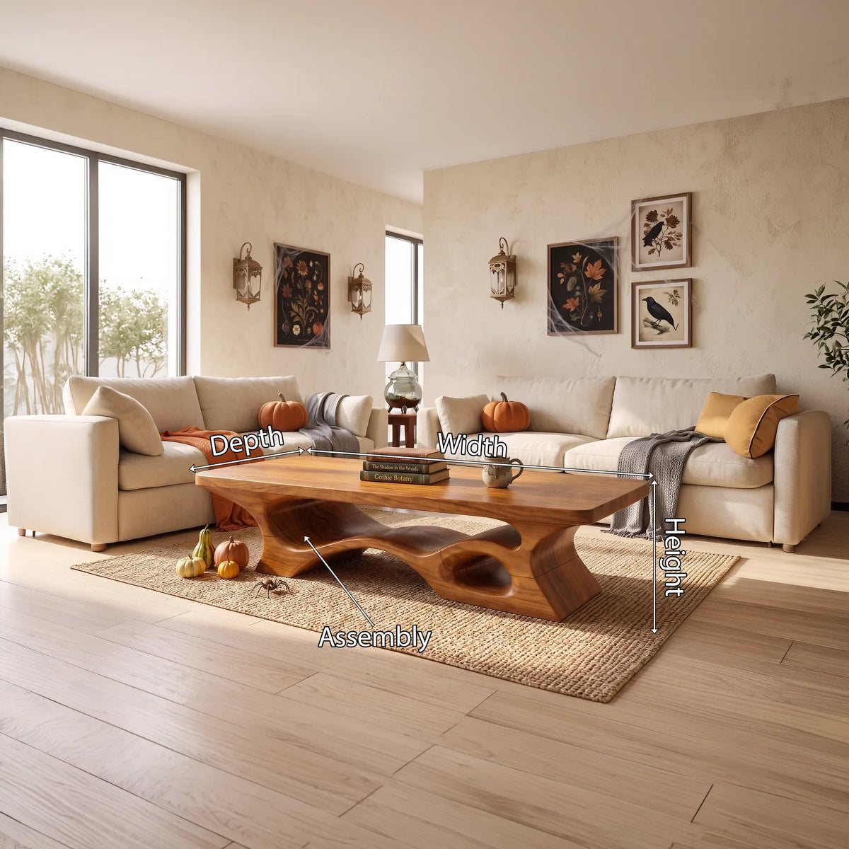 Modern Halloween Ribbon Base Table For Living Room