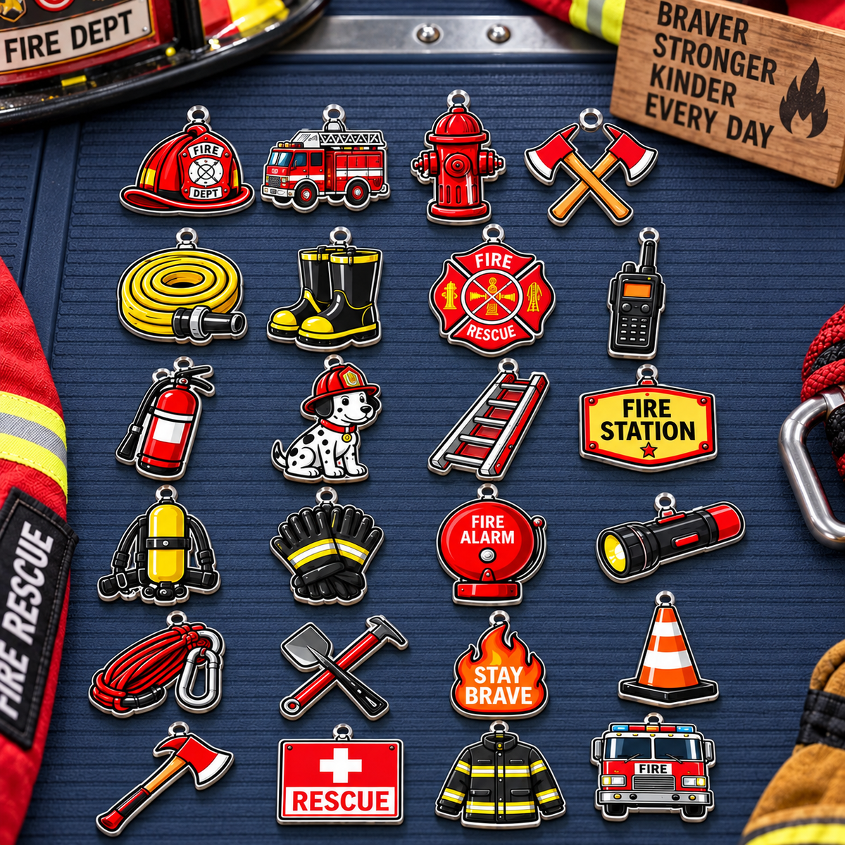 2026 Firefighter Advent Calendar with Custom Name, 24-Day Countdown
