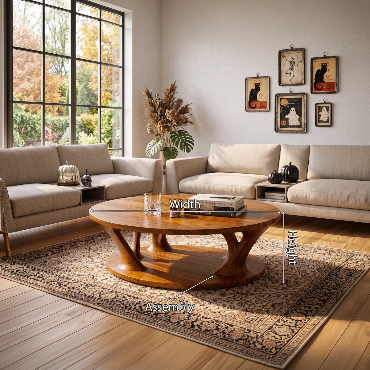 Minimalist Halloween Loop Coffee Table For Autumn Interior
