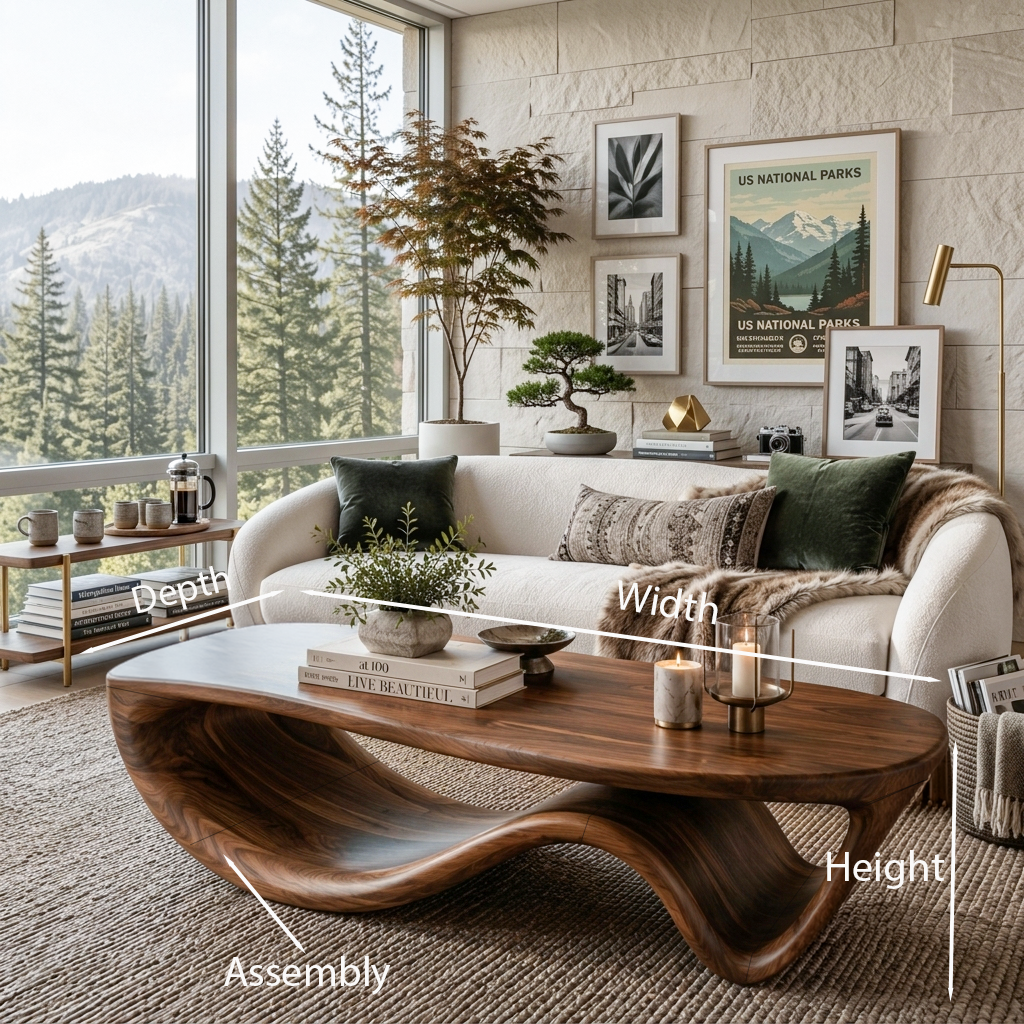 Handcrafted Coffee Table For Cozy Living Room Spaces