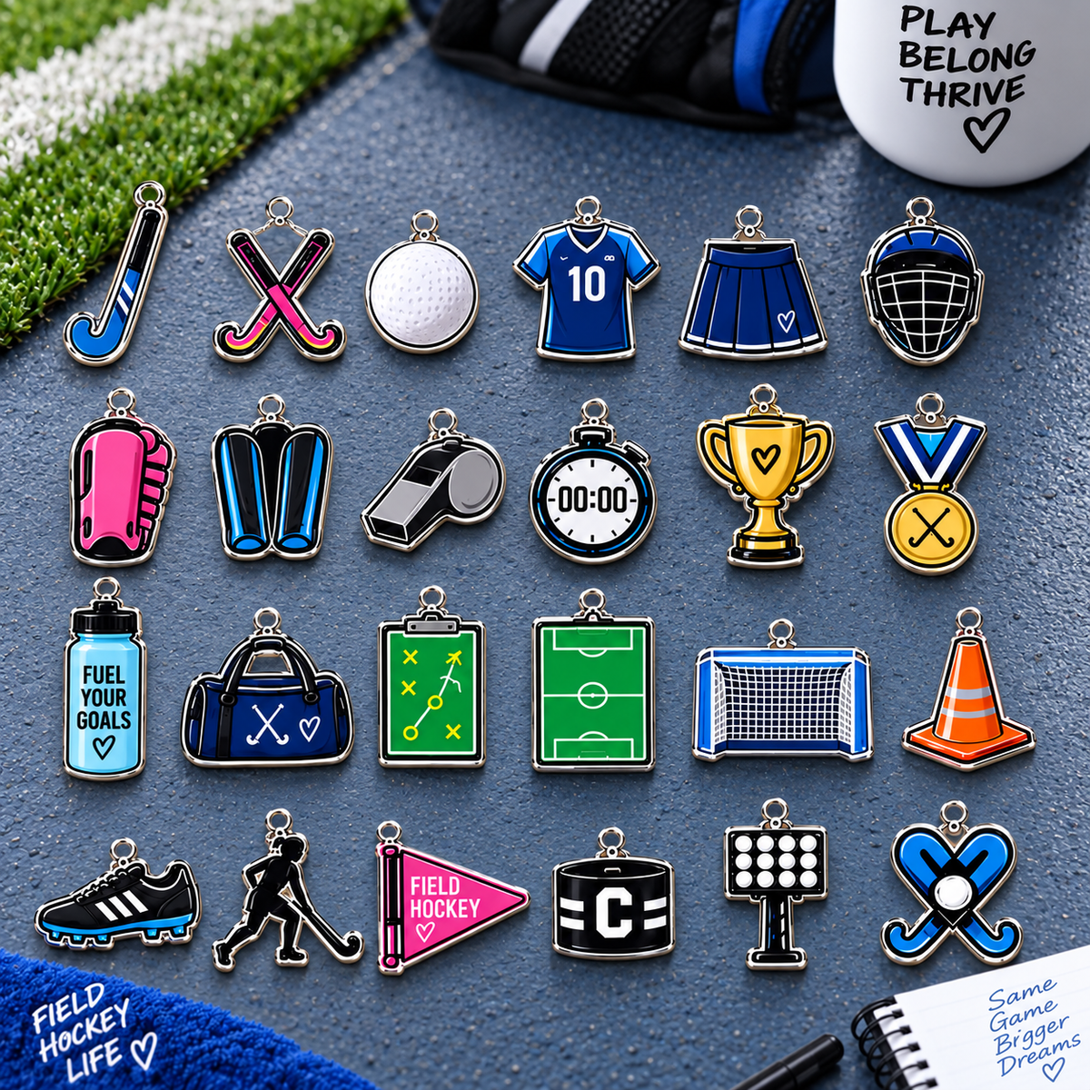 Custom Name Field Hockey Advent Calendar 2026, 24-Day Christmas Gift