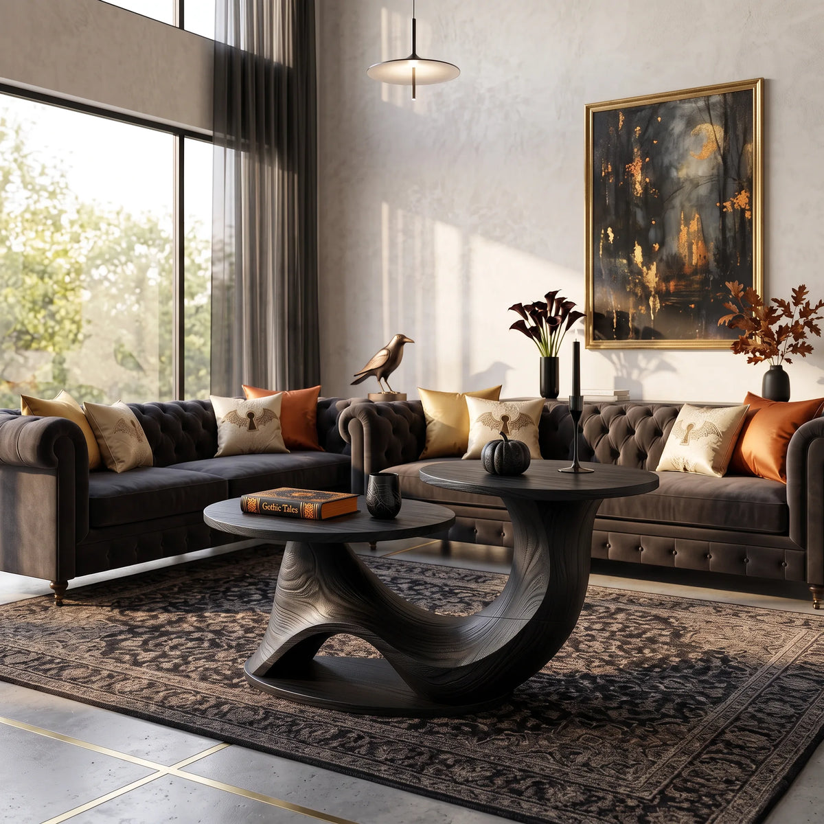 Modern Halloween Sculptural Table For Witchy Room