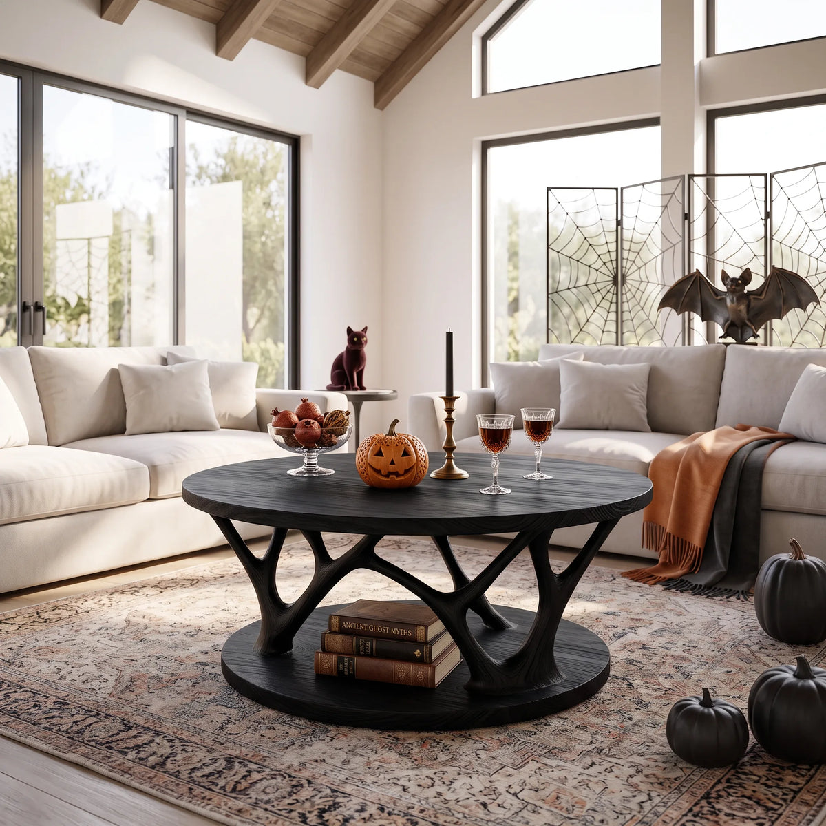 Contemporary Halloween Geometric Table For Gothic Home