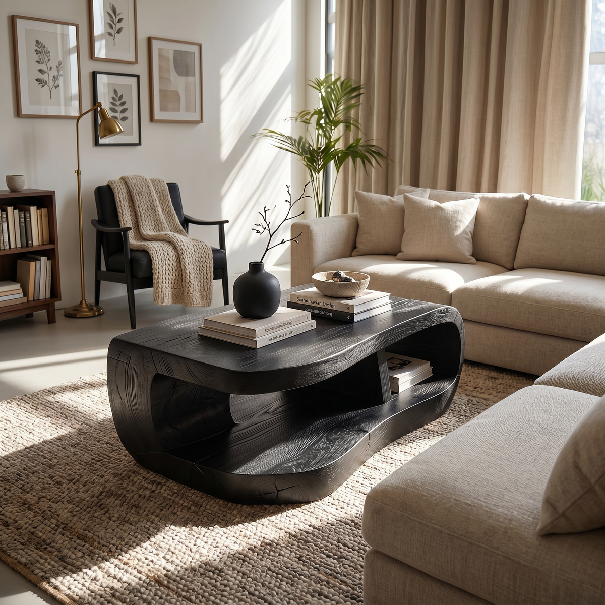 Organic Rounded Coffee Table For Modern Lounge