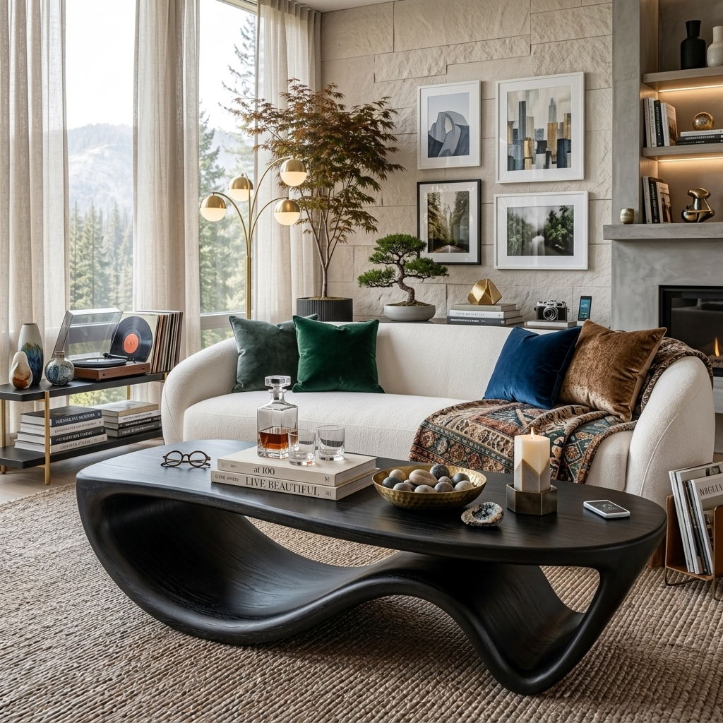 Handcrafted Coffee Table For Cozy Living Room Spaces