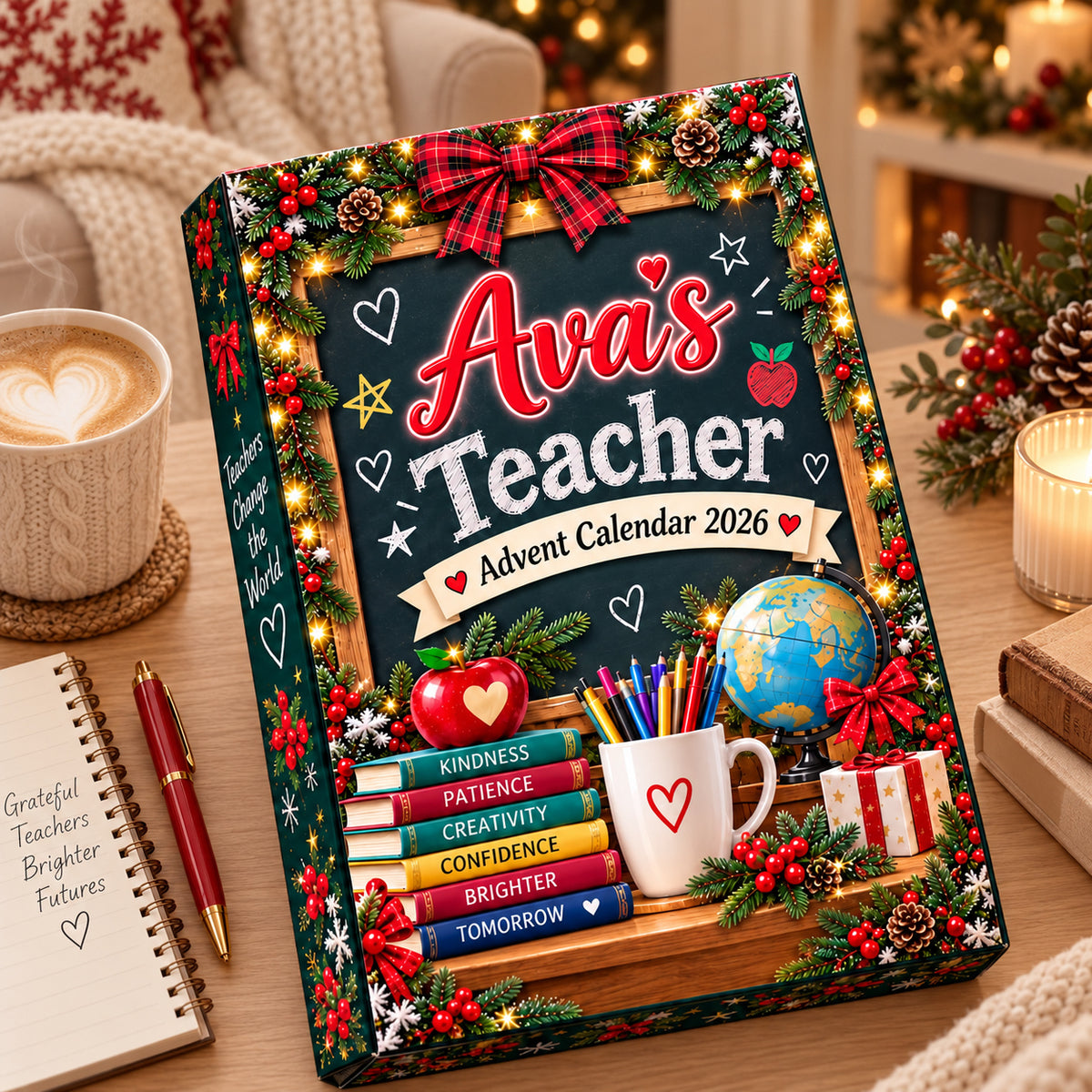 Teacher Christmas Gift 2026, 24 Day Advent Calendar, Classroom Surprise Blind Box, Holiday Gift for Teachers