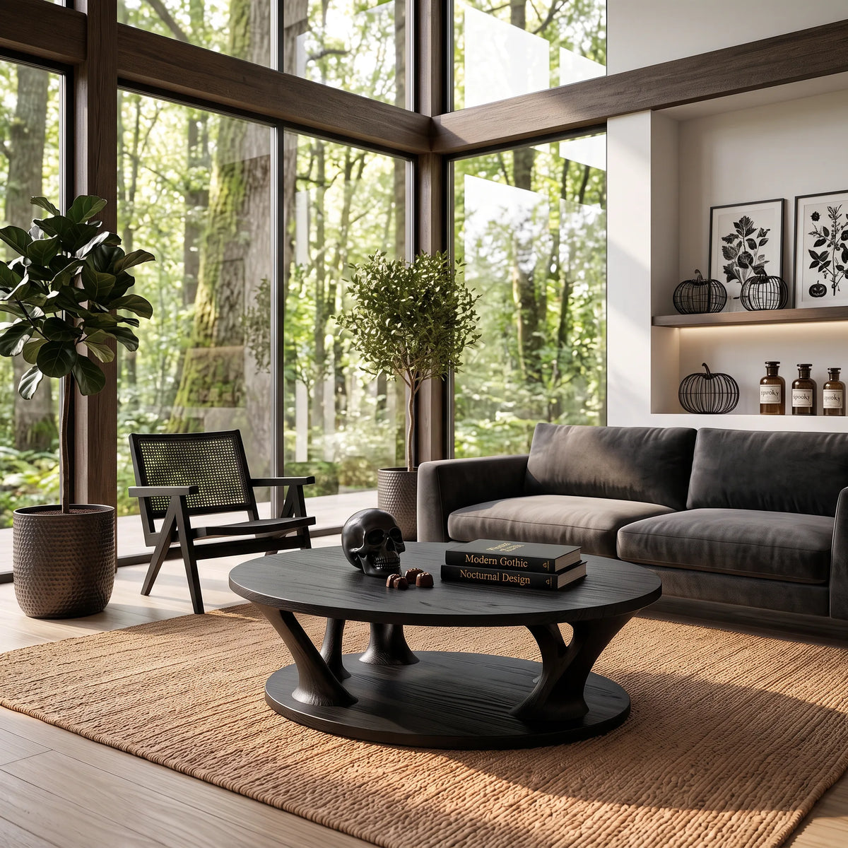 Minimalist Halloween Loop Coffee Table For Autumn Interior
