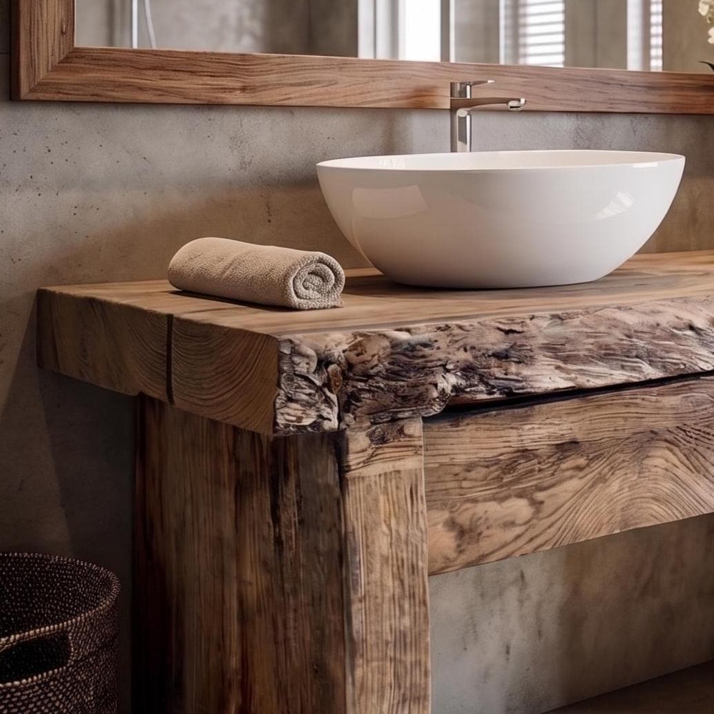 Woodera Rustic Farmhouse Style Bathroom Vanity - WBV0001