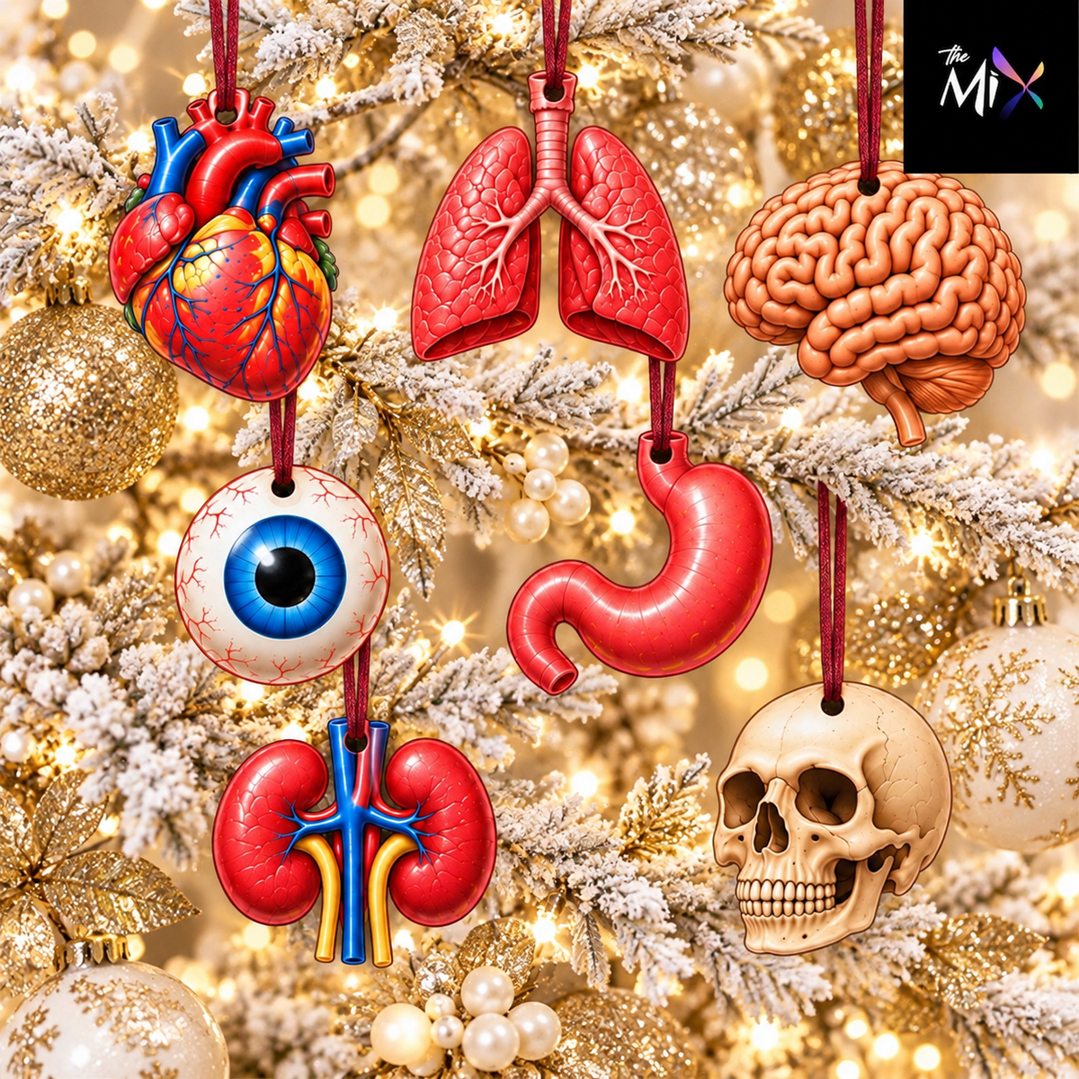 Personalized Anatomy Advent Calendar 2026, 24 Human Body Organ Charms, Medical Countdown