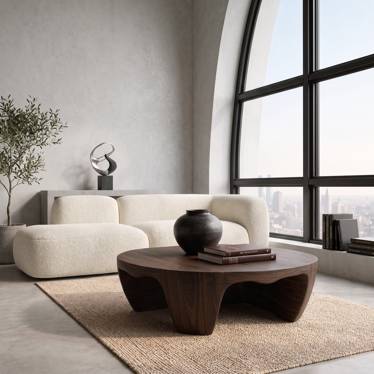 Organic Wooden Coffee Table For Home Interiors