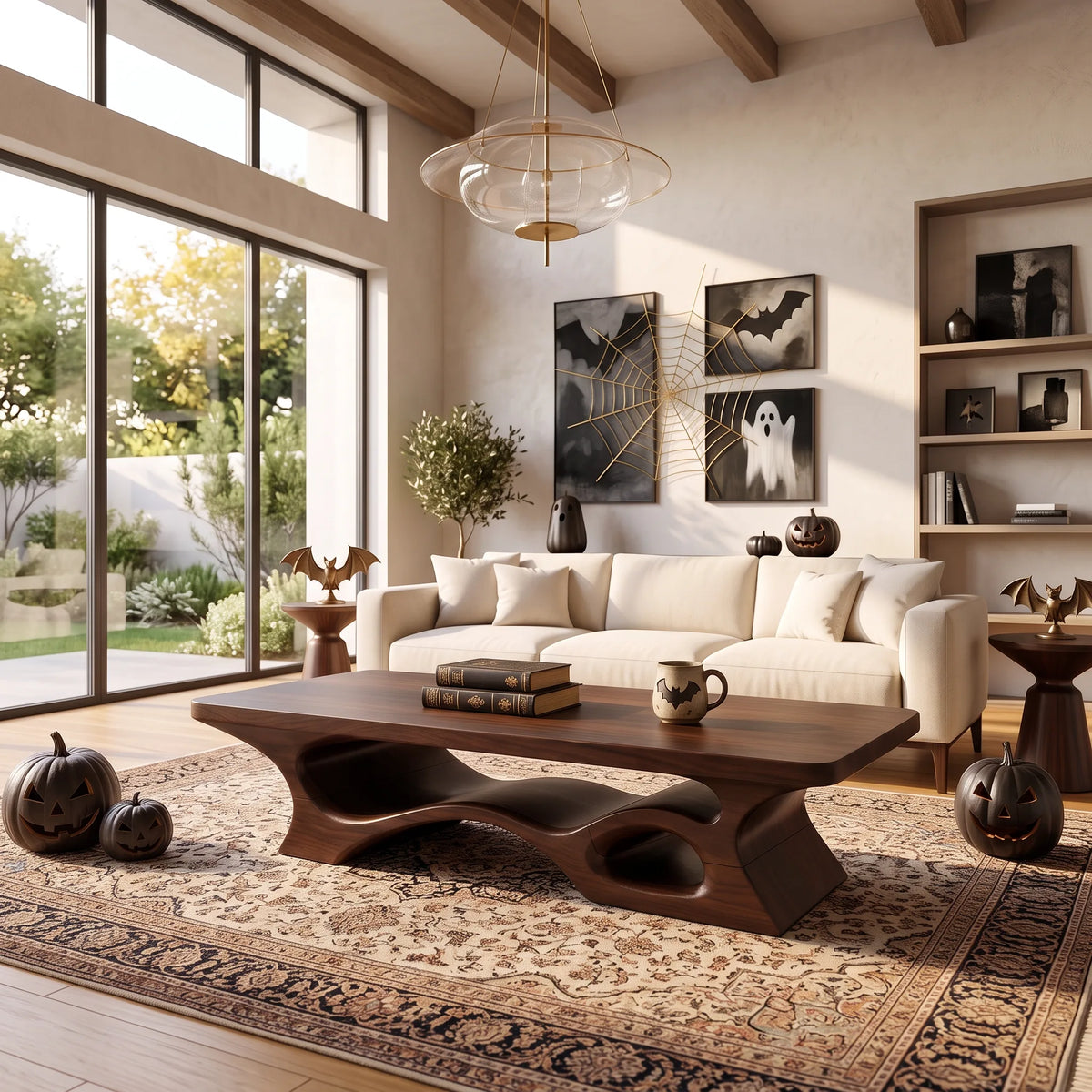 Modern Halloween Ribbon Base Table For Living Room