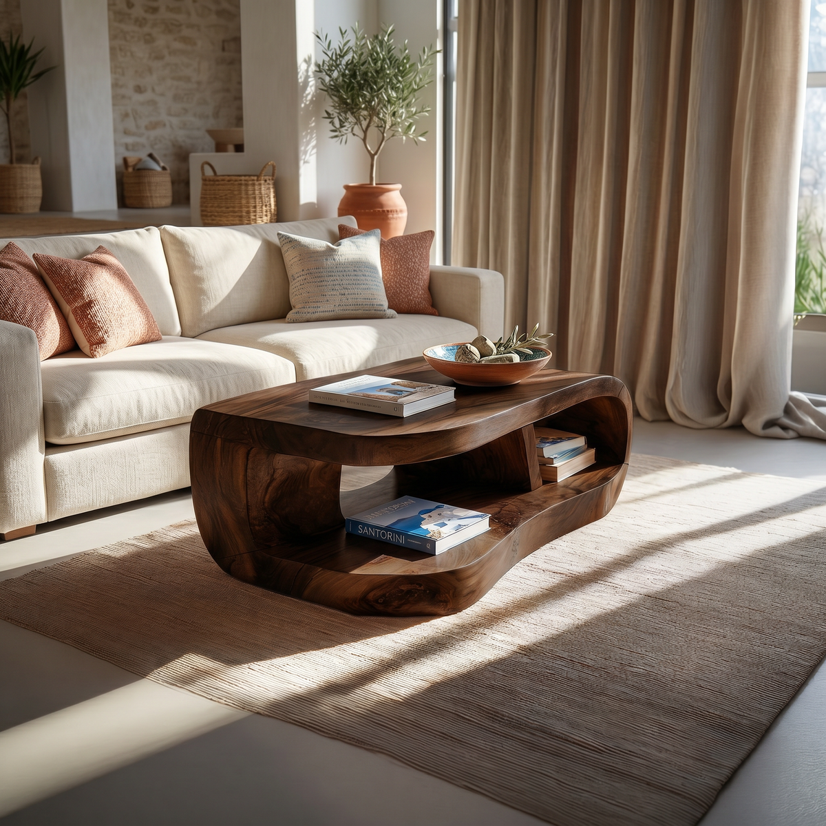 Organic Rounded Coffee Table For Modern Lounge