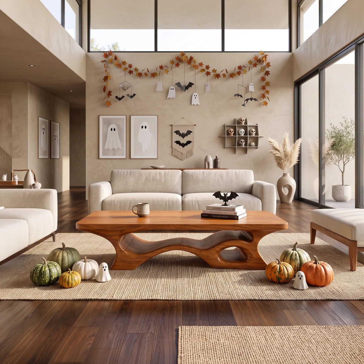 Modern Halloween Ribbon Base Table For Living Room