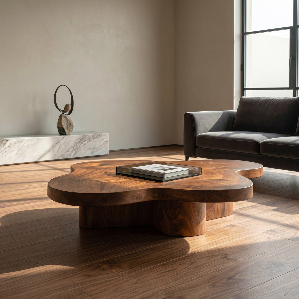 Organic Coffee Table With Unique Cloud-shapes For Living Room