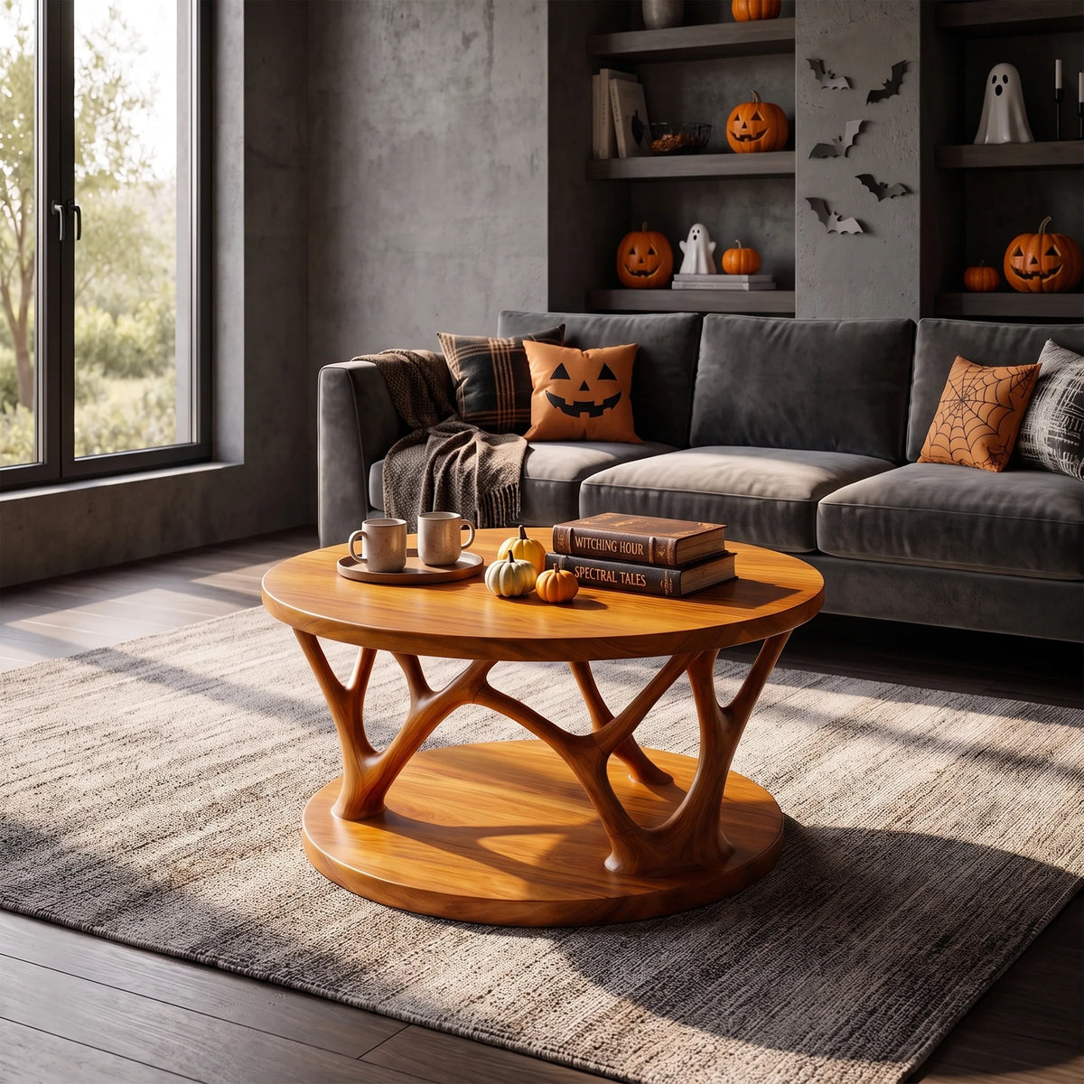 Contemporary Halloween Geometric Table For Gothic Home