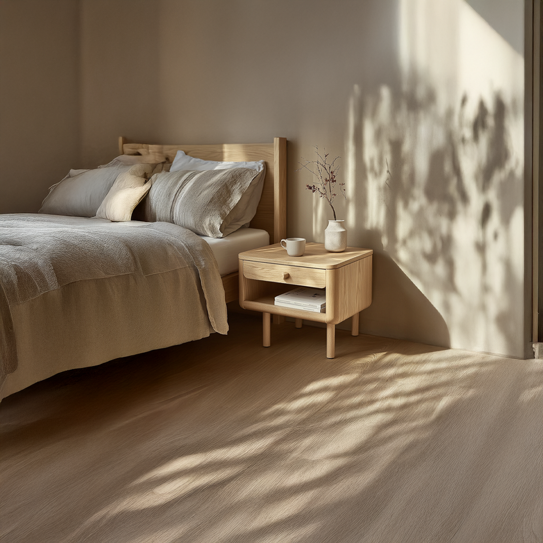 Mid Century Modern Nightstand For Bedroom SINLSABT176