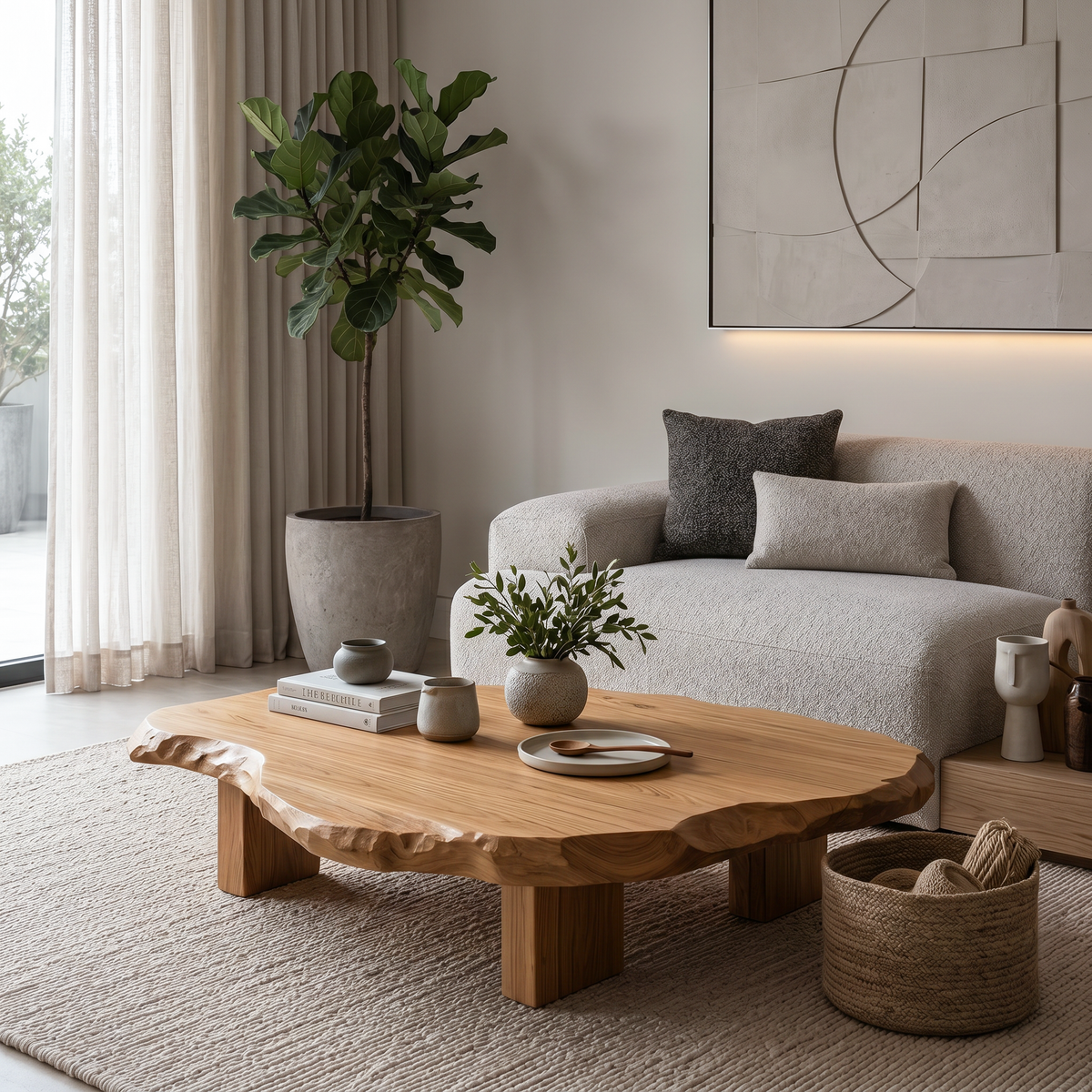 Live Edge Coffee Table For Statement Luxury Home