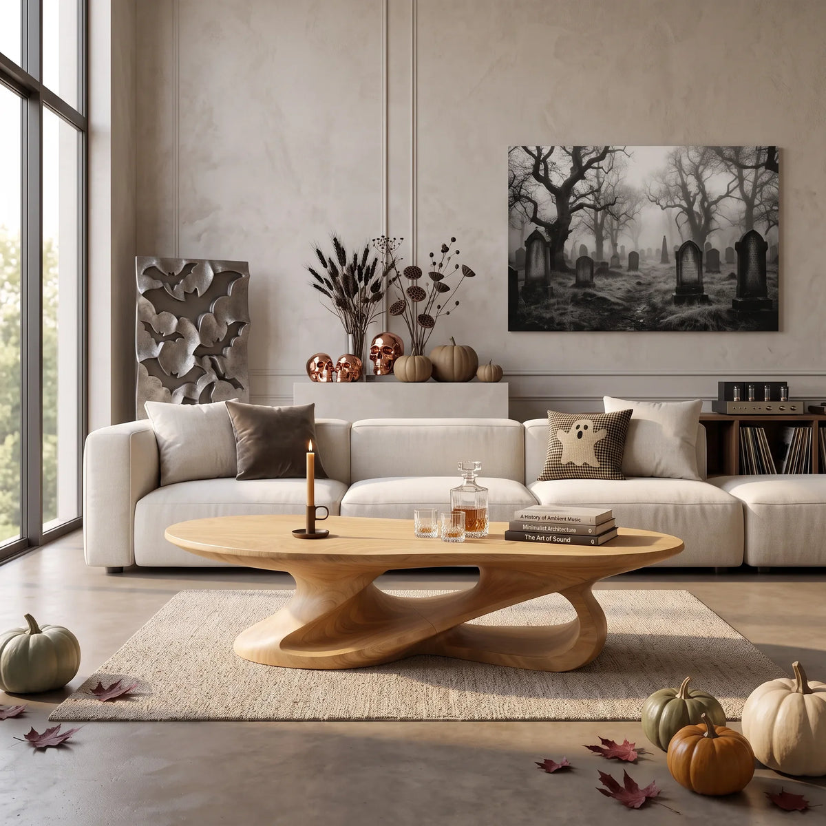 Minimalist Halloween Sculpted Table For Reading Corner