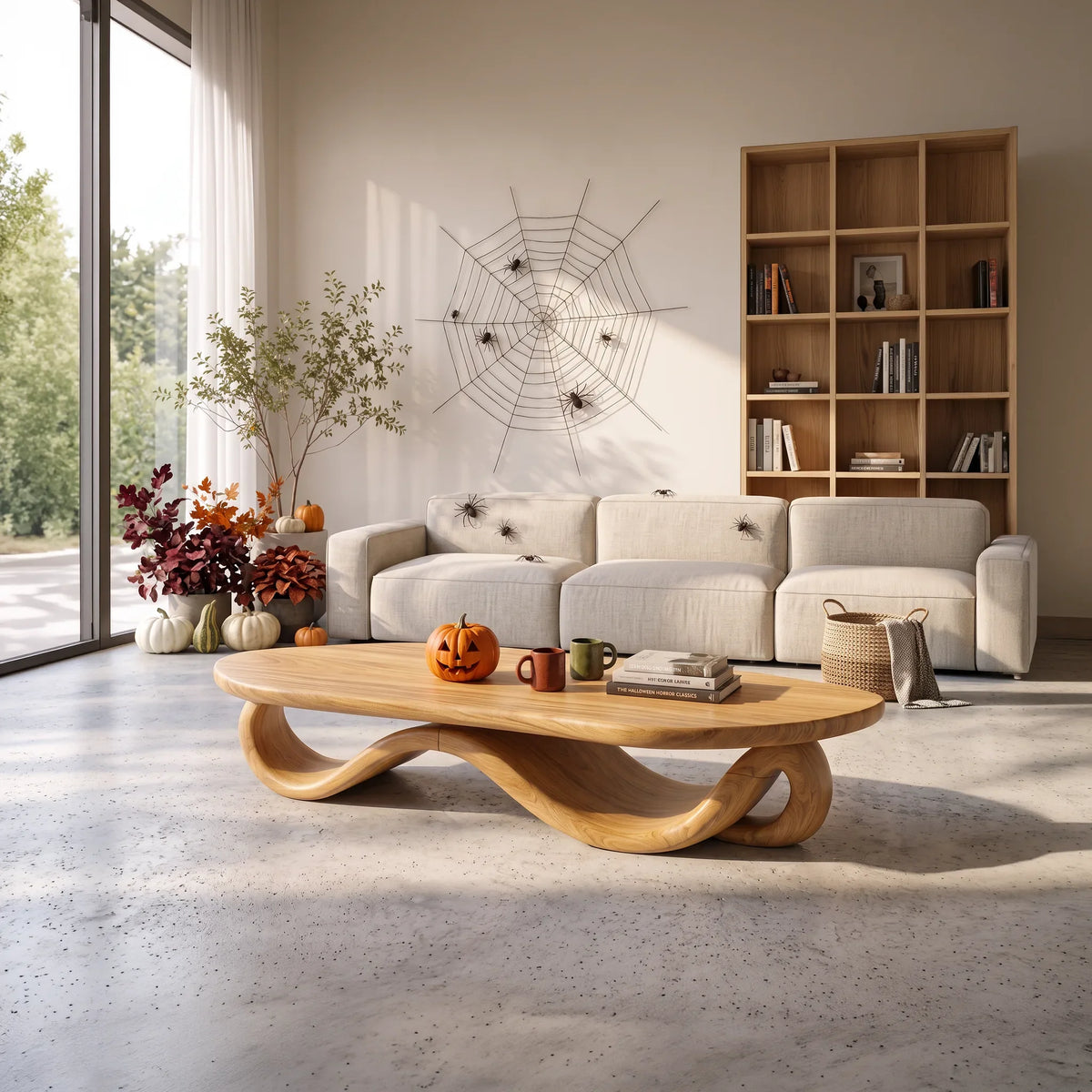 Organic Halloween Wave Base Table For Autumn Home