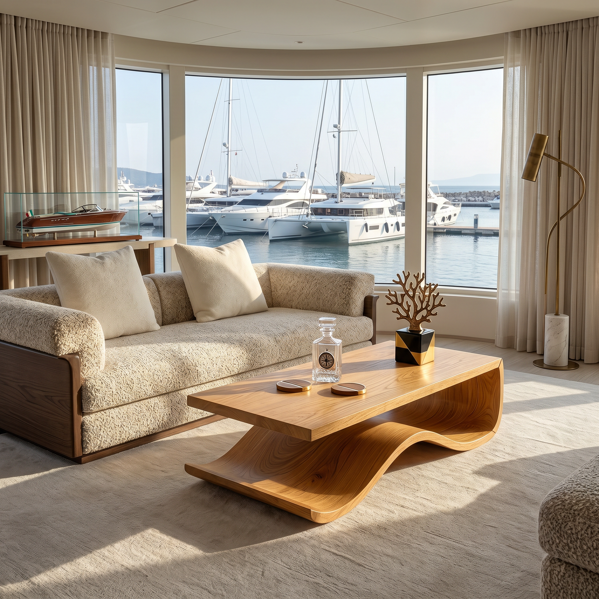 Nautical Coffee Table For Marina Living Room