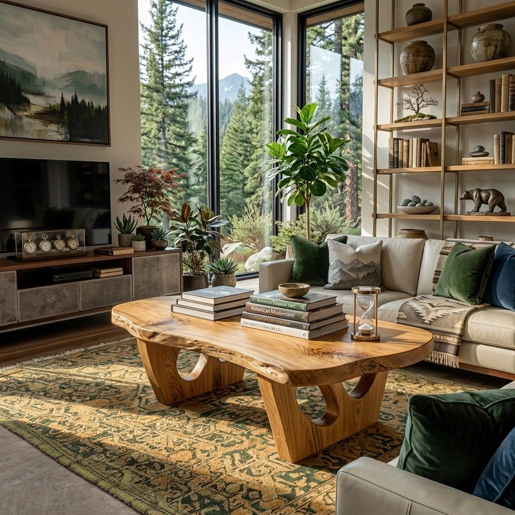 Contemporary Sculptural Coffee Table For Modern Living Room