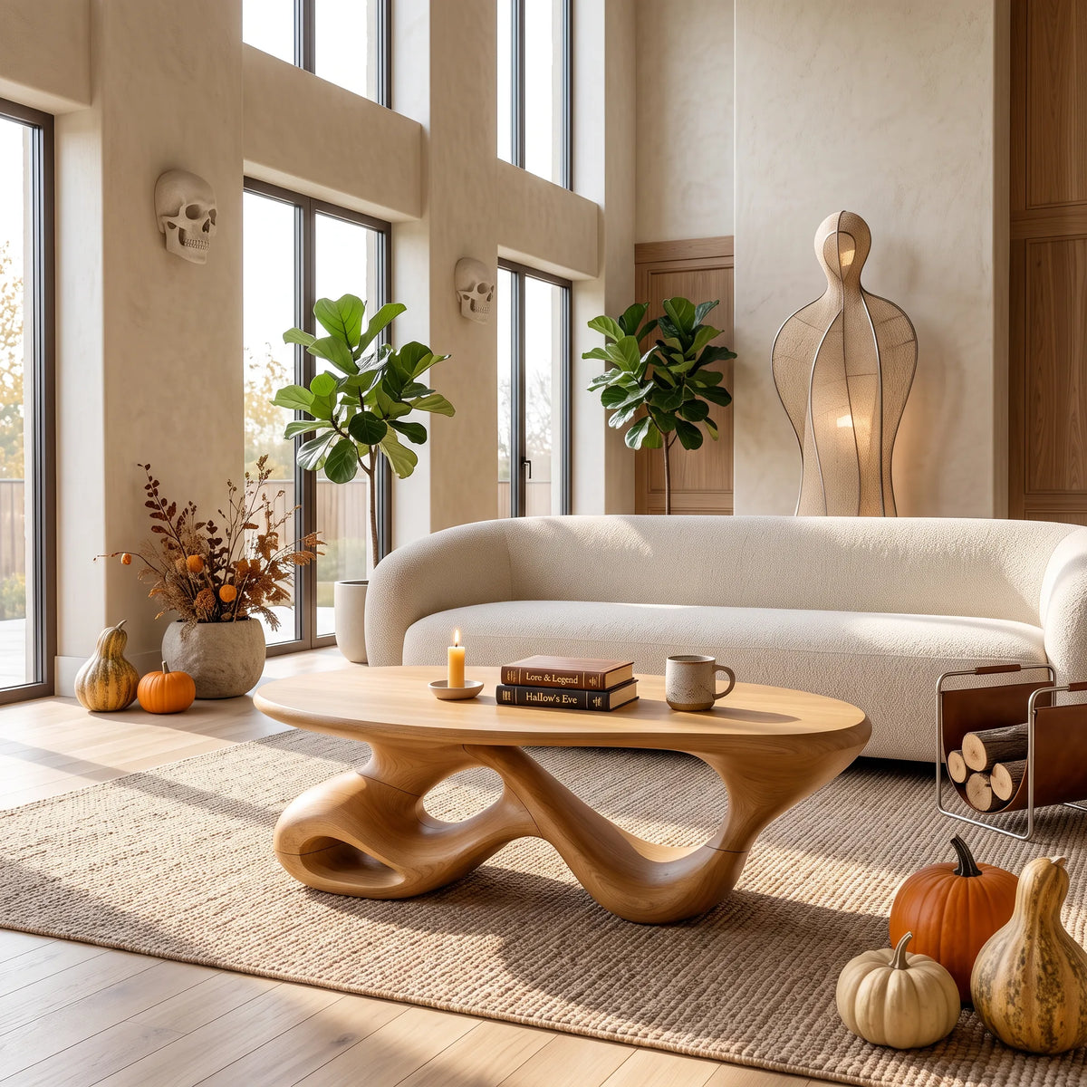 Mid Century Halloween Flowing Table For Cozy Cabin