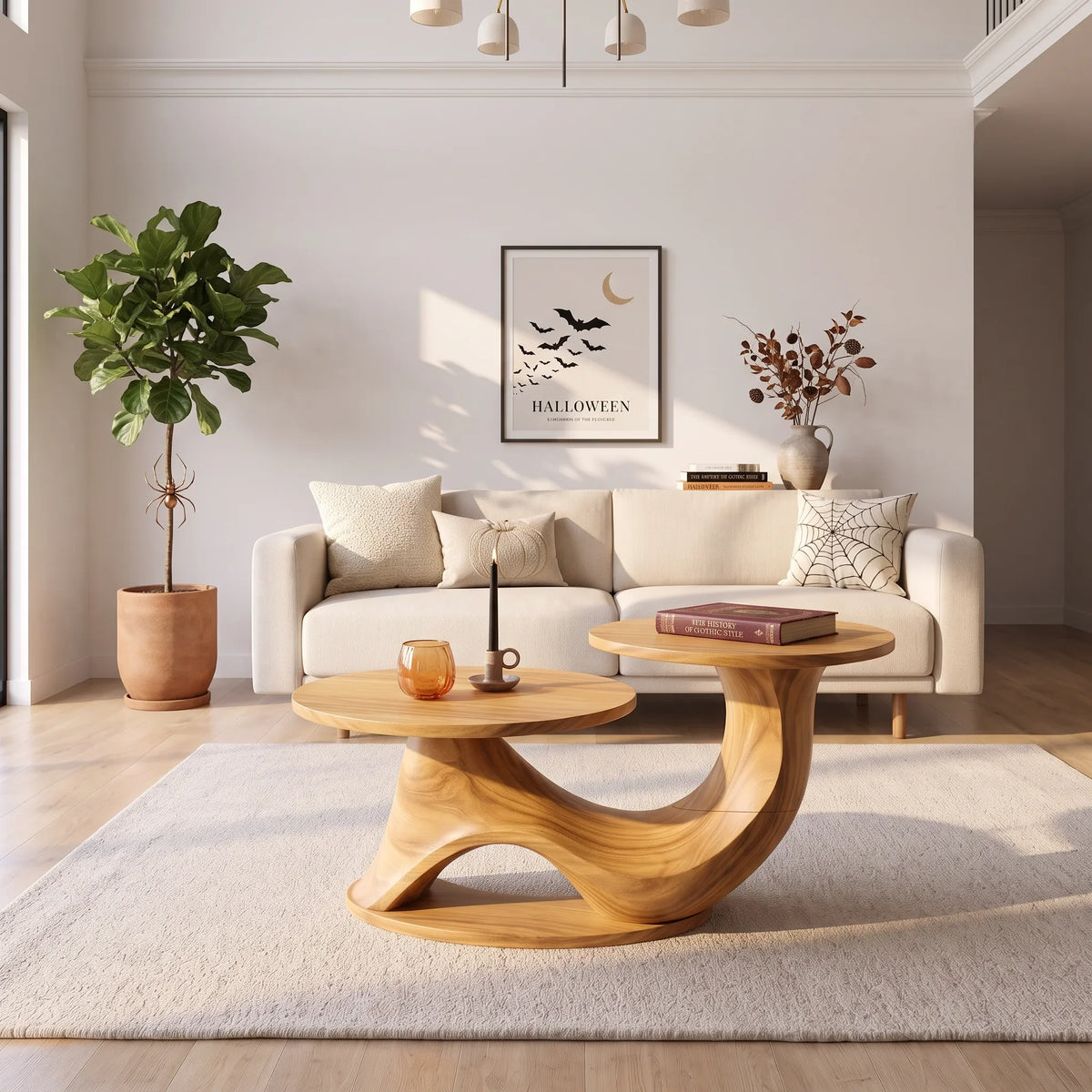 Modern Halloween Sculptural Table For Witchy Room