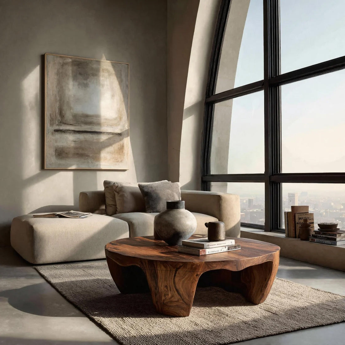 Organic Wooden Coffee Table For Home Interiors