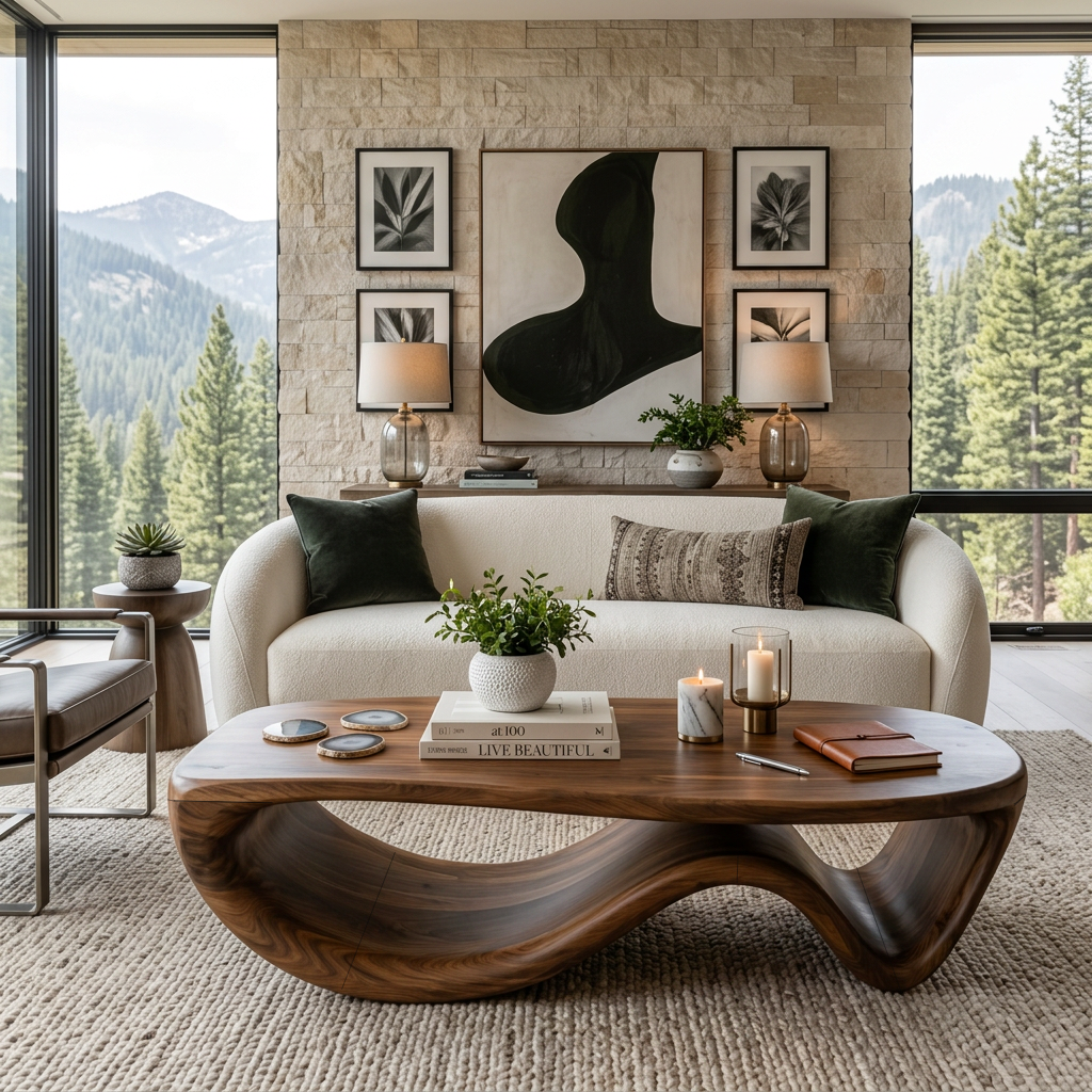 Handcrafted Coffee Table For Cozy Living Room Spaces