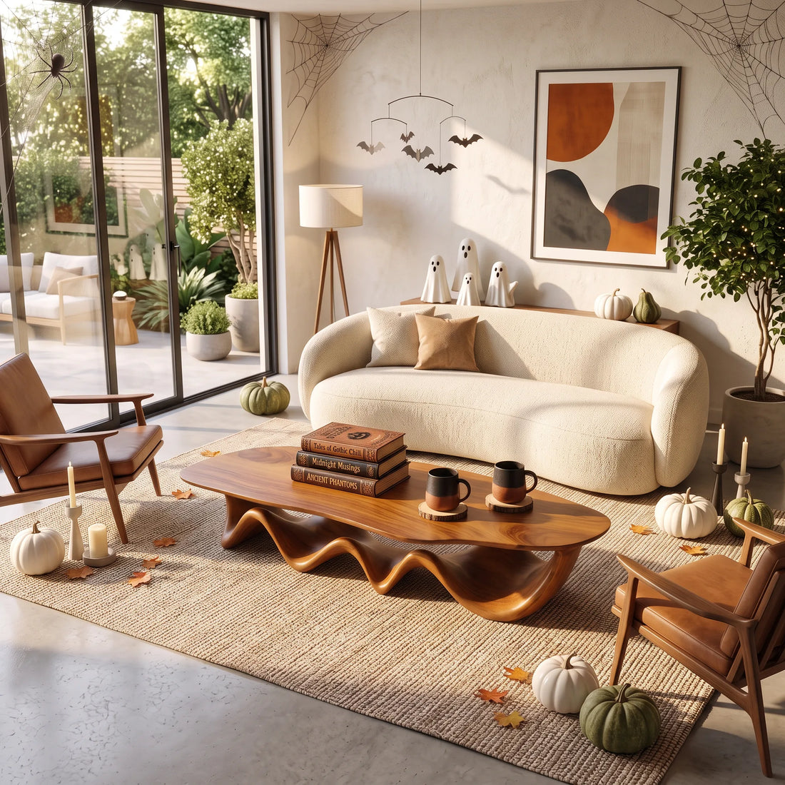 Organic Vintage Halloween Coffee Table For Living Room