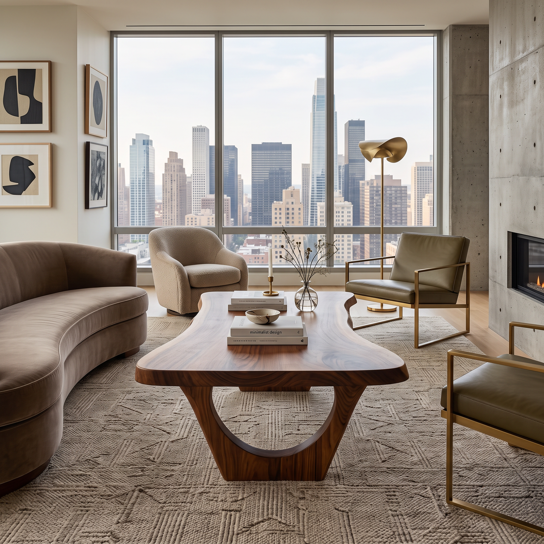 Contemporary Coffee Table Live Edge Design For Living Room