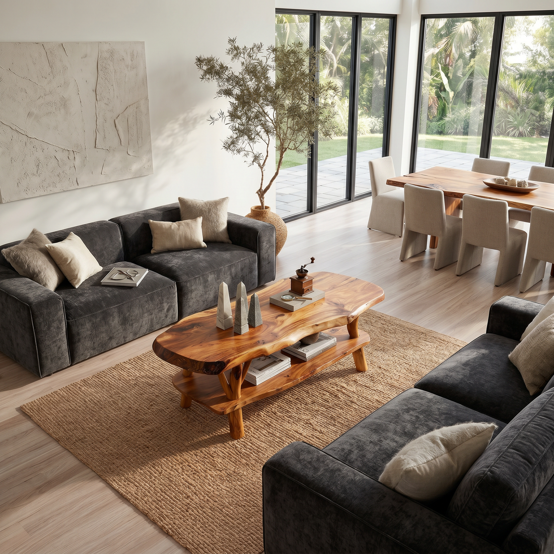 Natural Wood Coffee Table For Studio Lounge