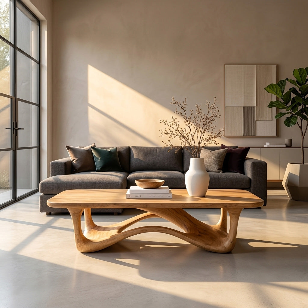 Contemporary Sculptural Coffee Table For Living Room